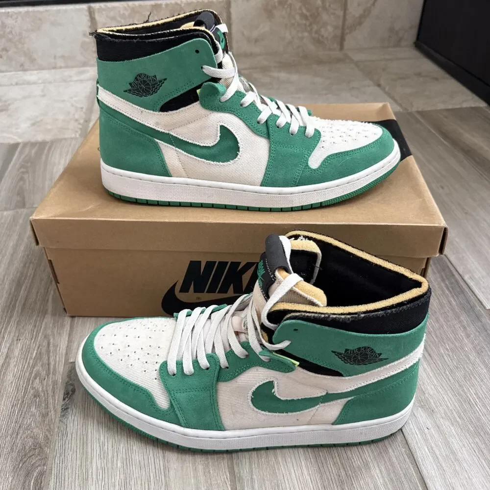 Size 12 - Jordan 1 Zoom Air CMFT CT0978-300 Stadium Green Deconstructed Sail